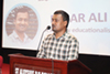 Mr Babar Ali -The youngest headmaster addresses the students of SAPUC